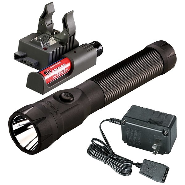 Streamlight PolyStinger LED with 120V AC PiggyBack Holder - Black, dimensions 13 x 11.5 x 9, weight 17.3 lbs. 76133